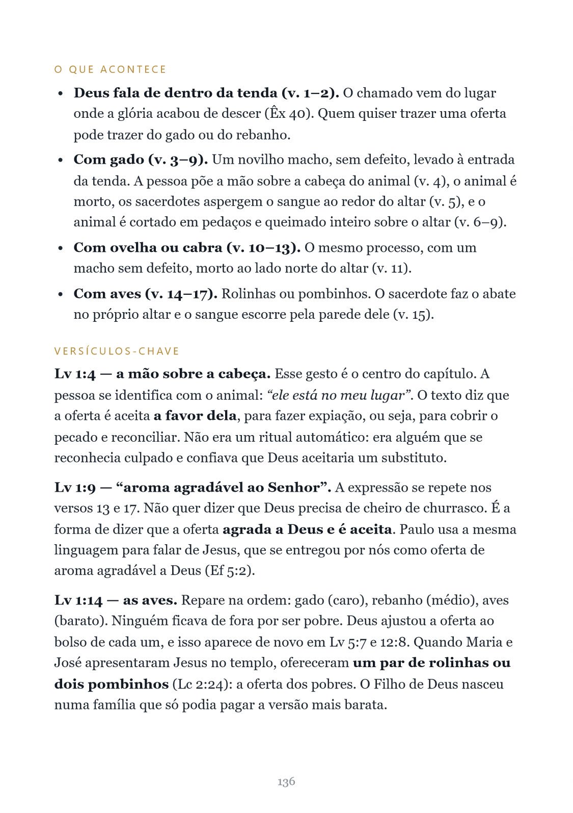 Página de Levítico 1 com os versículos-chave
